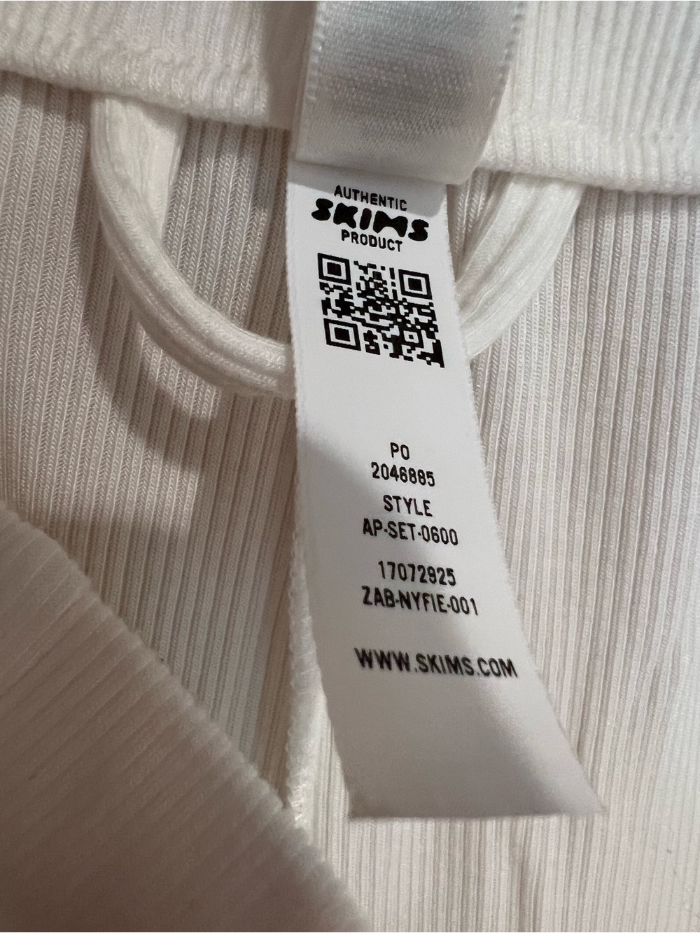 Skims Ribbed Wide-Leg Pants in White - Picture 7 of 11